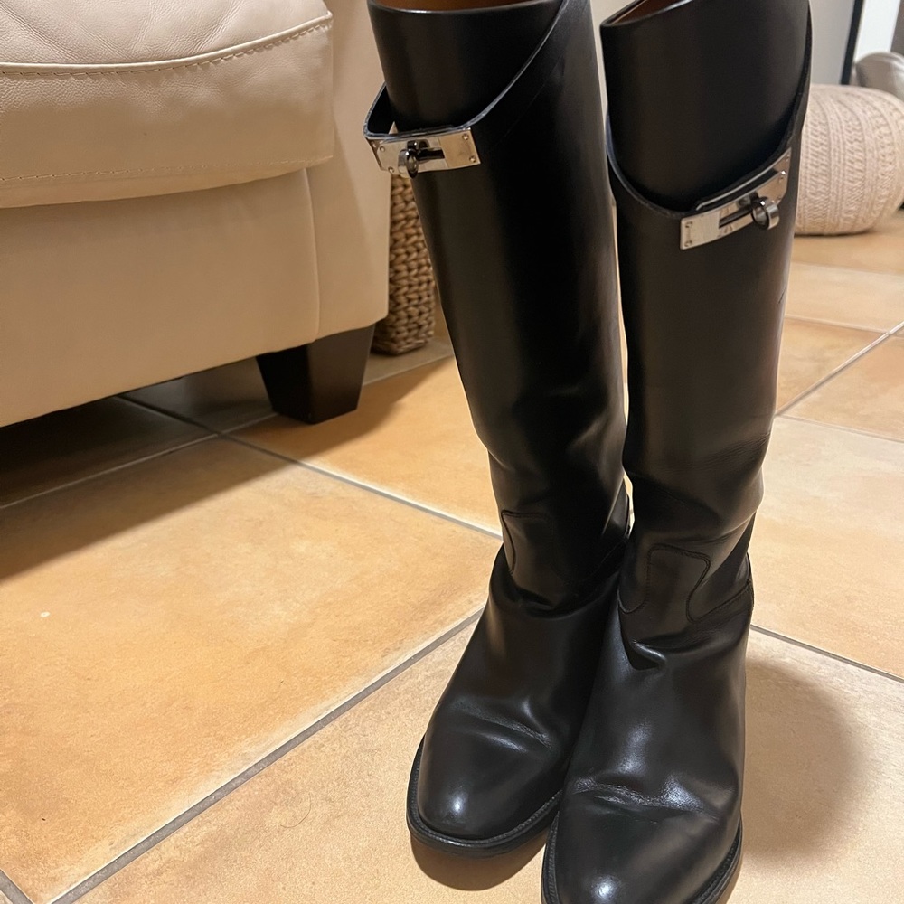 Hermes Jumping Knee-High Riding Boots 38.5